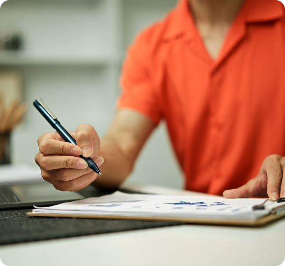 Business professional writing